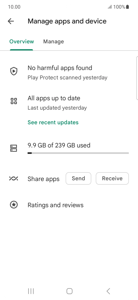 Press Manage. Press Manage.
