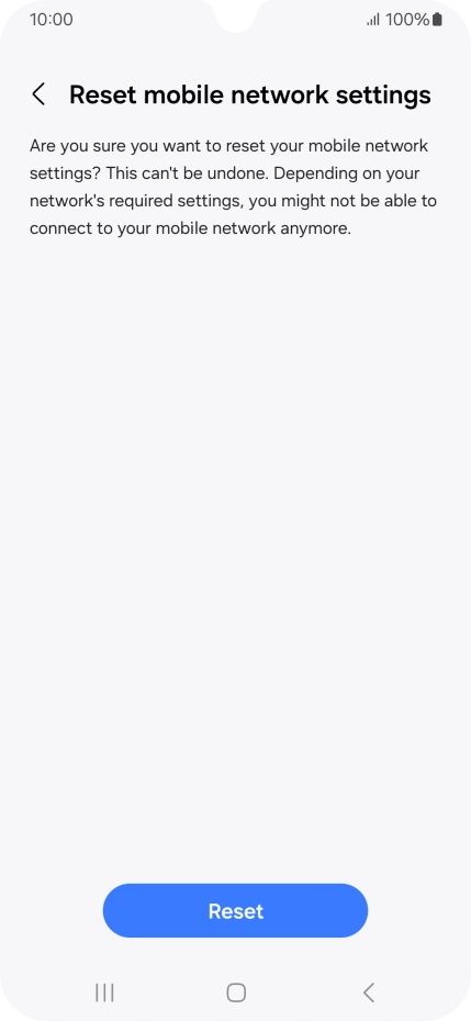 Press Reset. Press Reset.