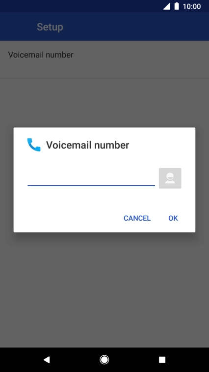 Key in +447953222222 and press OK. Key in +447953222222 and press OK.