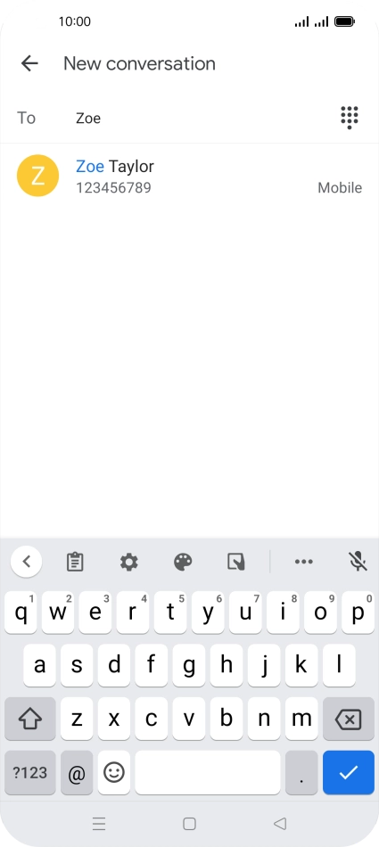 Press the required contact. Press the required contact.