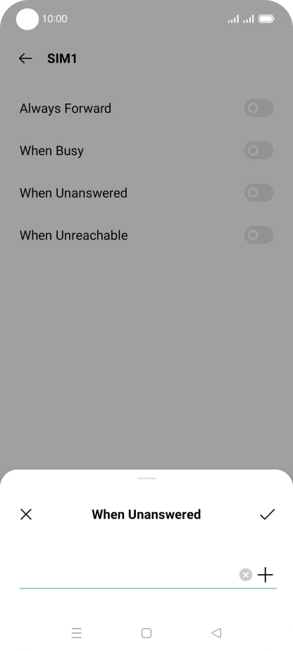 Key in +447953222222 and press the confirm icon. Key in +447953222222 and press the confirm icon.