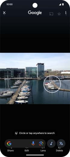 Draw a circle around the required object on the picture and wait for the search results. Draw a circle around the required object on the picture and wait for the search results.