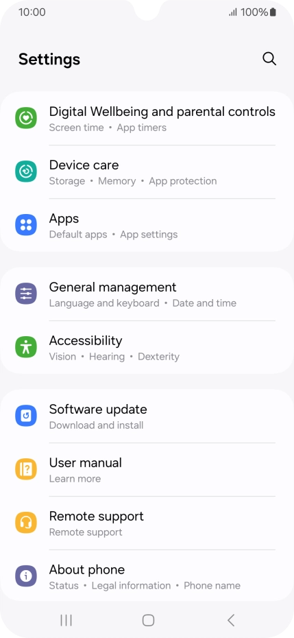 Press Software update. Press Software update.