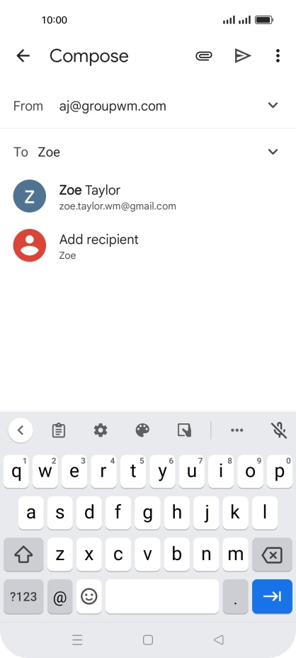 Press the required contact. Press the required contact.
