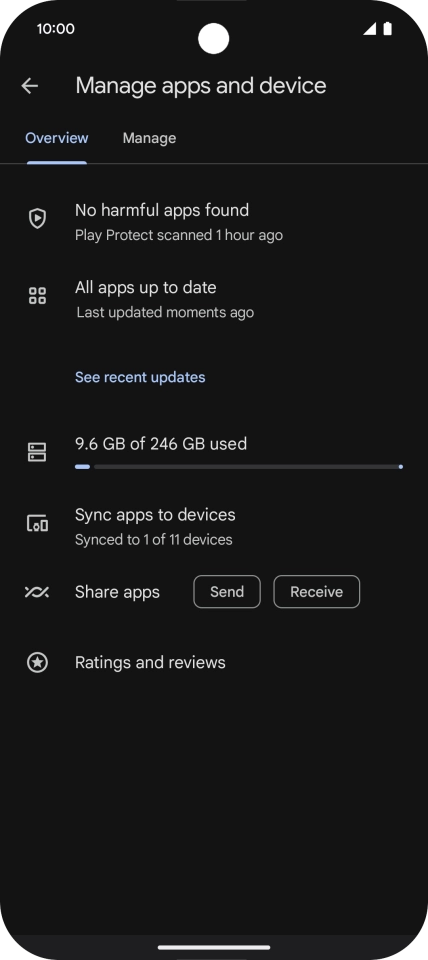 Press Manage. Press Manage.