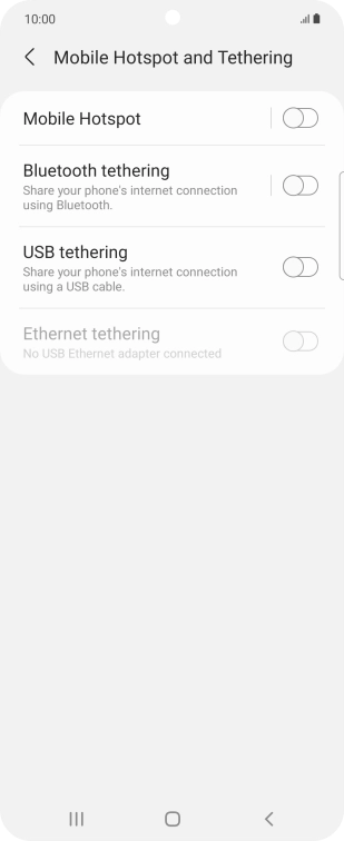 Press Mobile Hotspot. Press Mobile Hotspot.