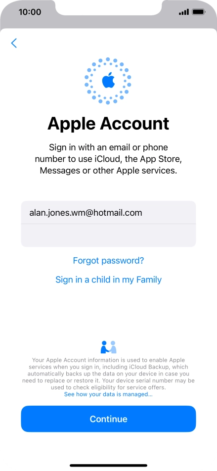 Press Continue. Press Continue.
