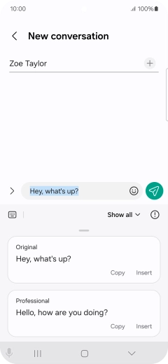 Press the drop down list. Press the drop down list.