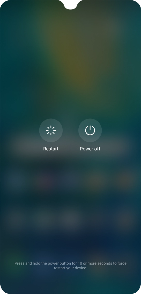 Press Power off. Press Power off.