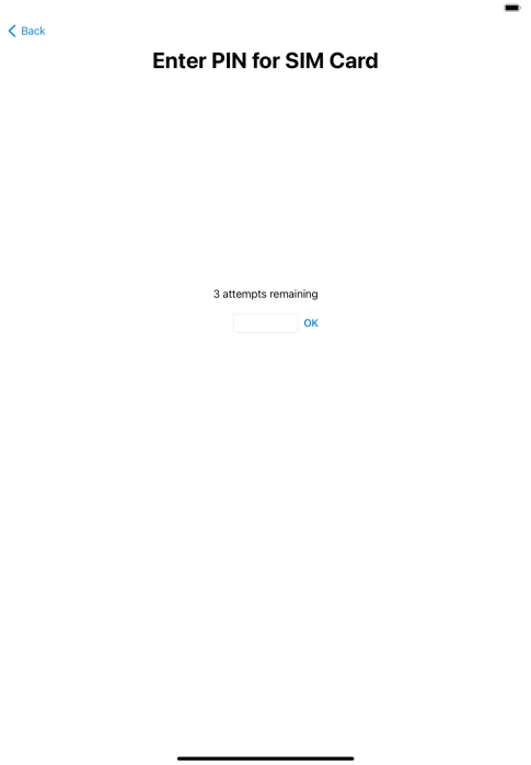 If your SIM is locked, key in your PIN and press OK. The default PIN is 1111. If your SIM is locked, key in your PIN and press OK. The default PIN is 1111.