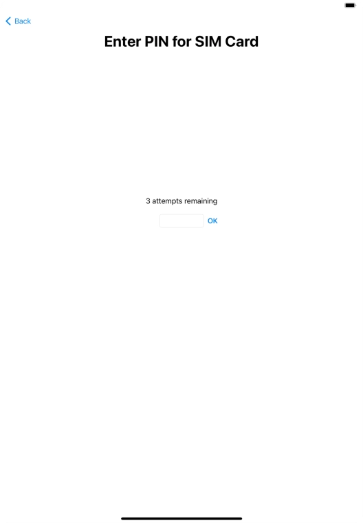 If your SIM is locked, key in your PIN and press OK. The default PIN is 1111. If your SIM is locked, key in your PIN and press OK. The default PIN is 1111.