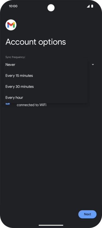 Press the required setting. Press the required setting.