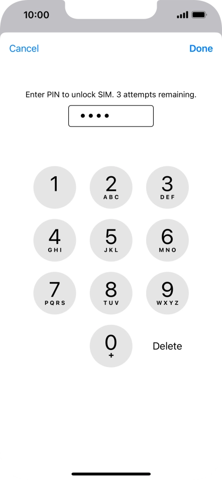 Key in your PIN and press Done. The default PIN is 1111. Key in your PIN and press Done. The default PIN is 1111.