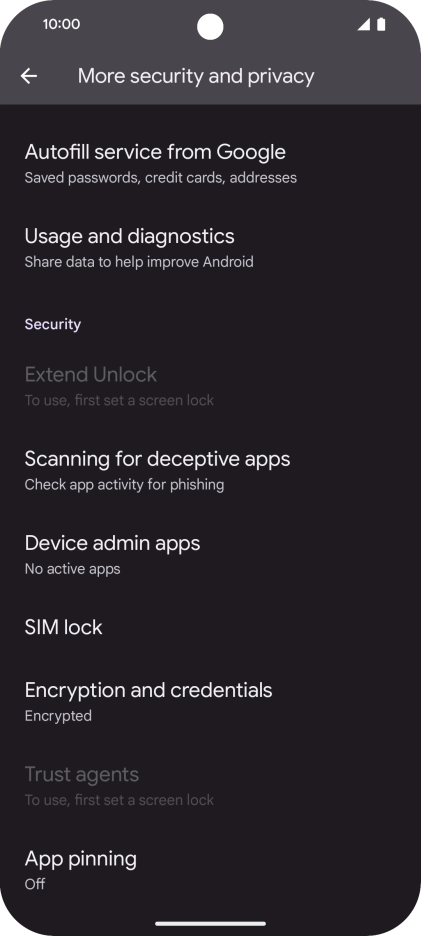 Press SIM lock. Press SIM lock.
