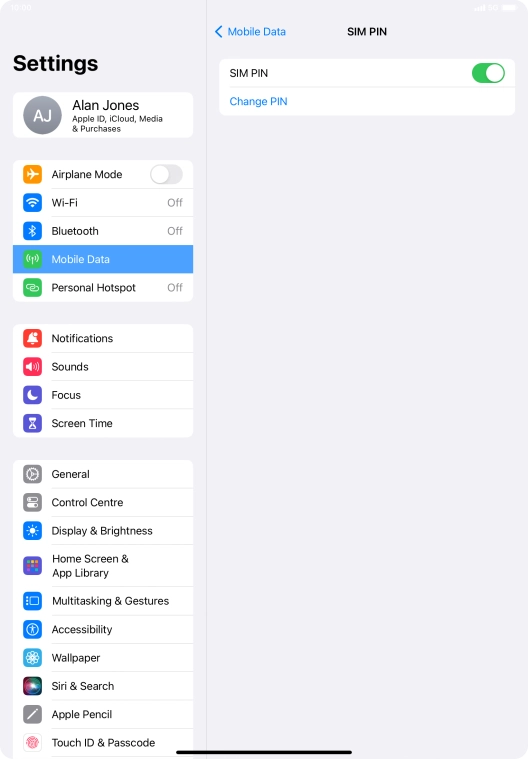 Press the indicator next to Press the indicator next to