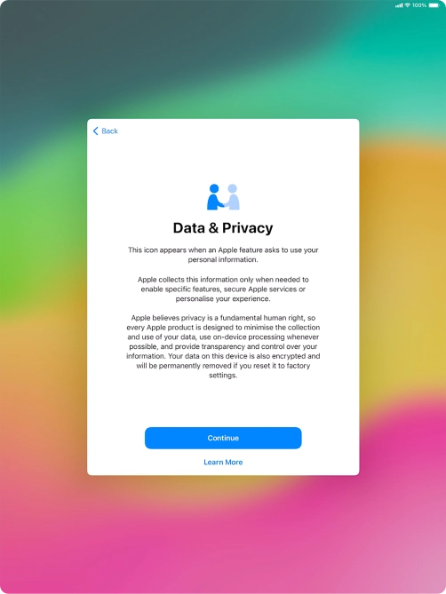 Press Continue. Press Continue.