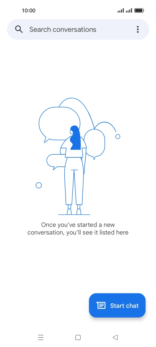 Press Start chat. Press Start chat.