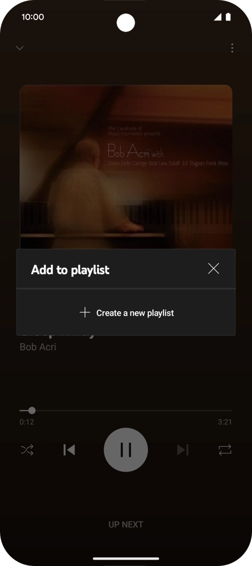 Press Create a new playlist. Press Create a new playlist.