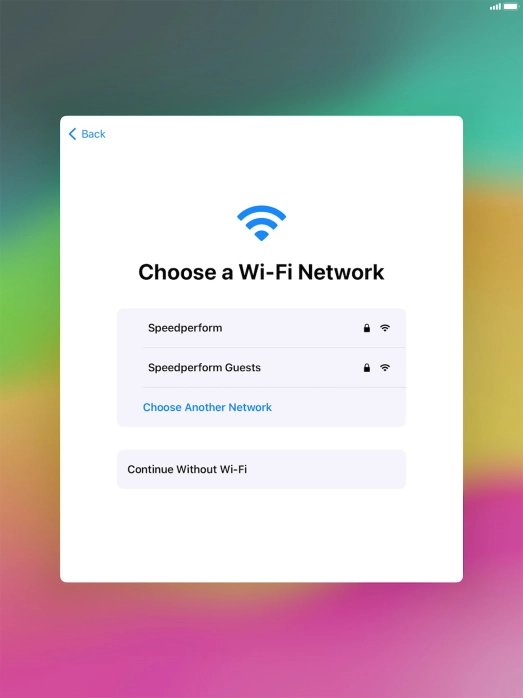 Press the required Wi-Fi network. Press the required Wi-Fi network.