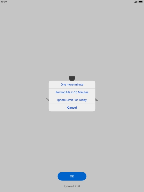 Press the required setting. Press the required setting.
