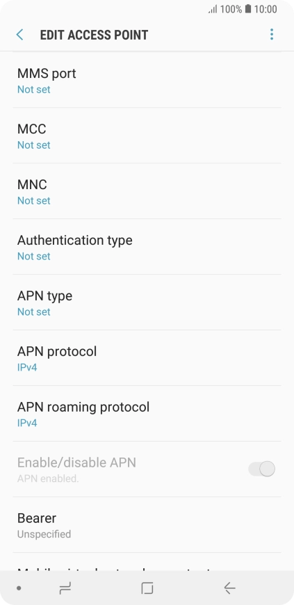 Press MMS port. Press MMS port.