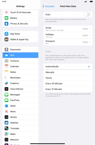 If you turn off the function, press the required setting. If you turn off the function, press the required setting.