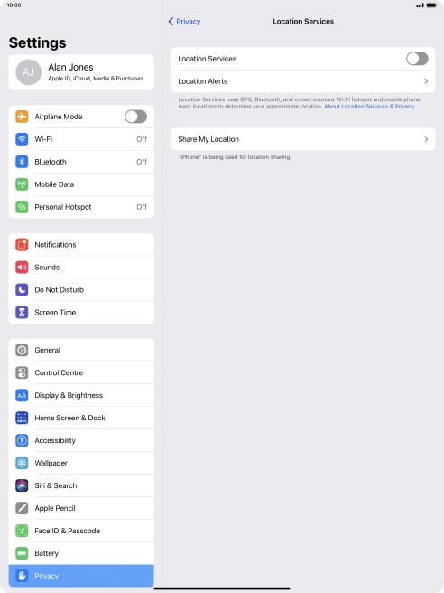 Press the indicator next to Press the indicator next to