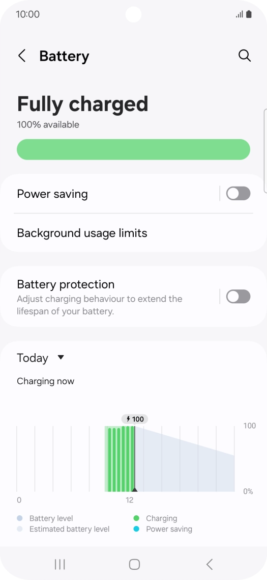 Press Power saving. Press Power saving.