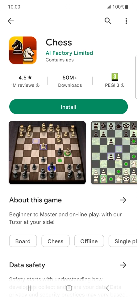 Press Install and follow the instructions on the screen to install the app. Press Install and follow the instructions on the screen to install the app.