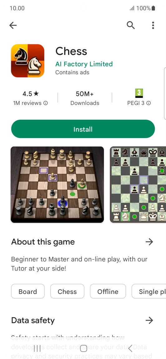 Press Install and follow the instructions on the screen to install the app. Press Install and follow the instructions on the screen to install the app.
