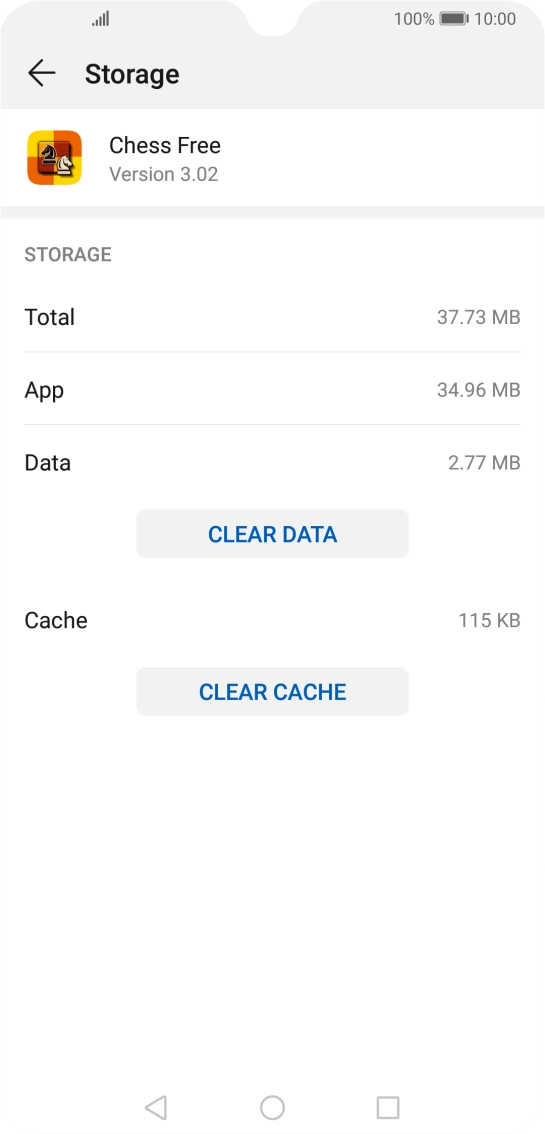 Press CLEAR CACHE. Press CLEAR CACHE.