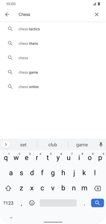 Key in the name or subject of the required app and press the search icon. Key in the name or subject of the required app and press the search icon.