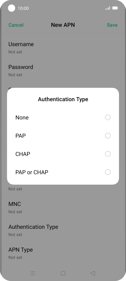 Press PAP. Press PAP.