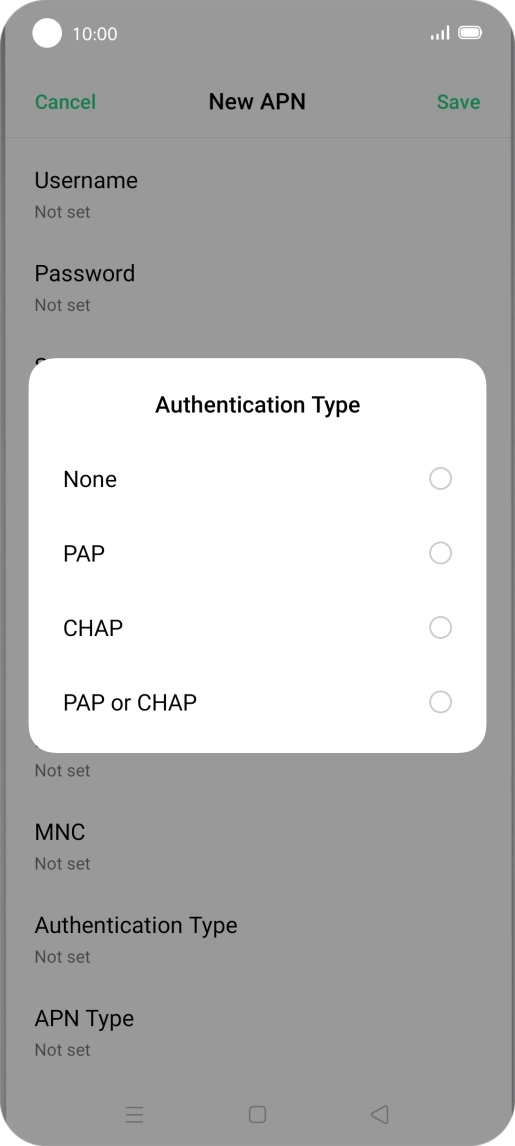 Press PAP. Press PAP.