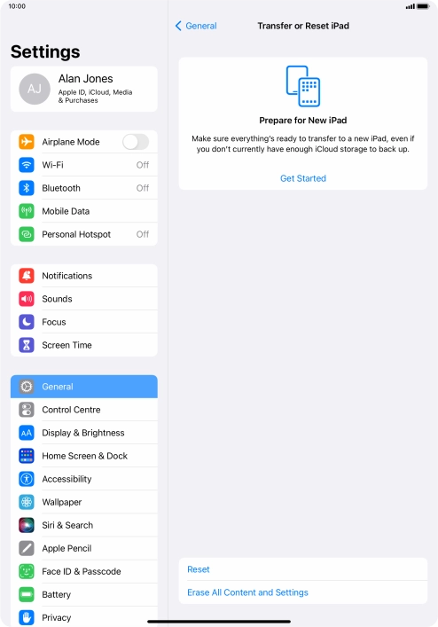Press Reset. Press Reset.