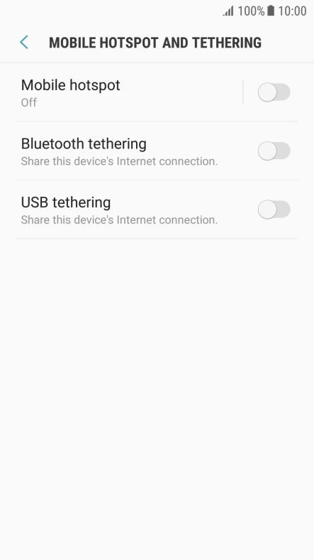 Press Mobile hotspot. Press Mobile hotspot.