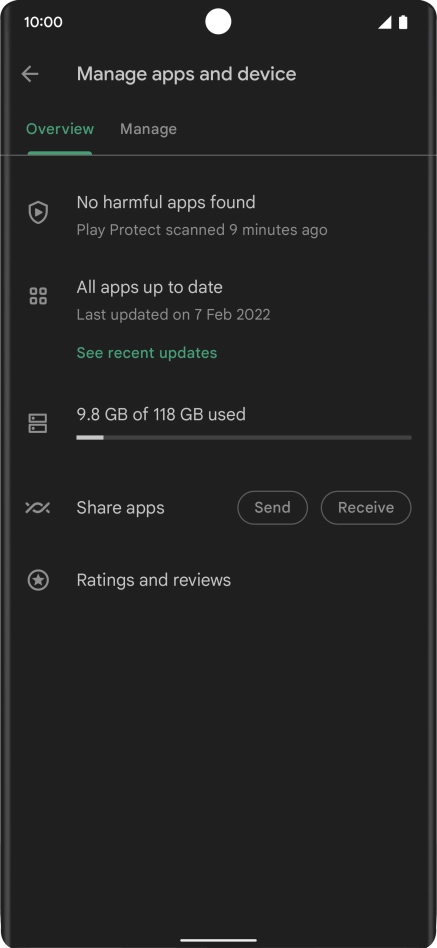 Press Manage. Press Manage.