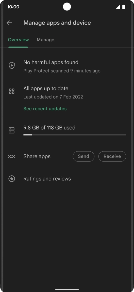 Press Manage. Press Manage.
