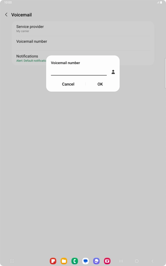 Key in +447953222222 and press OK. Key in +447953222222 and press OK.