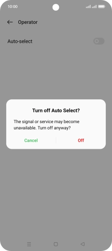 Press Off to turn off the function and wait while your phone searches for networks. Press Off to turn off the function and wait while your phone searches for networks.