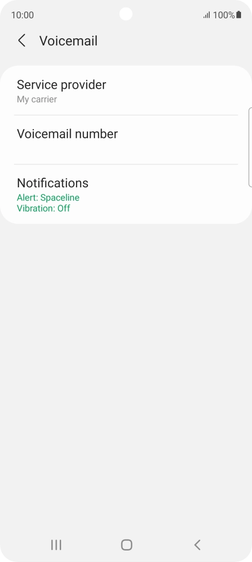 Press Voicemail number. Press Voicemail number.