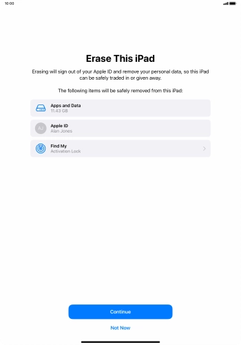 Press Continue. Press Continue.