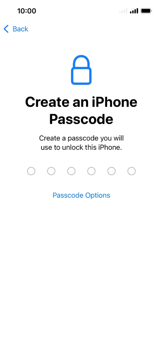 Press Passcode Options. Press Passcode Options.