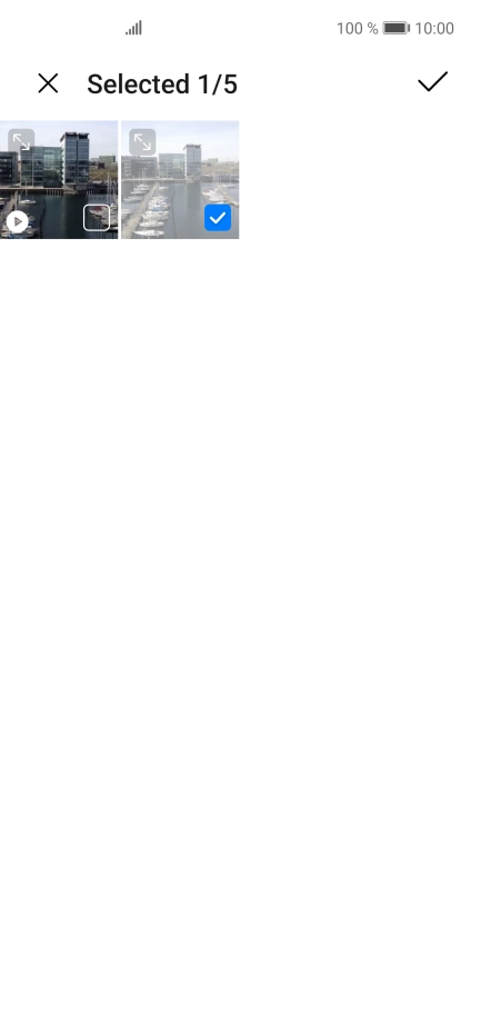 Press the confirm icon. Press the confirm icon.