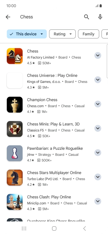 Press the required app. Press the required app.