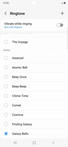 Press the add ring tone icon. Press the add ring tone icon.