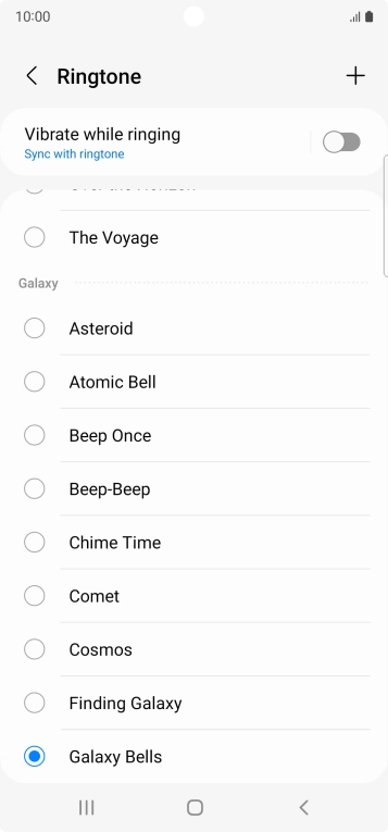 Press the add ring tone icon. Press the add ring tone icon.