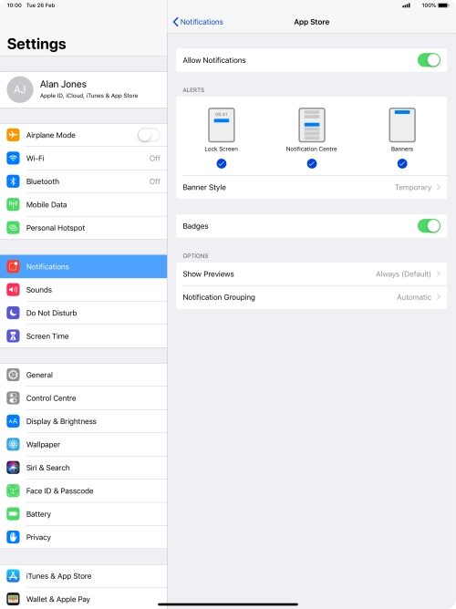 Press the indicator next to Press the indicator next to