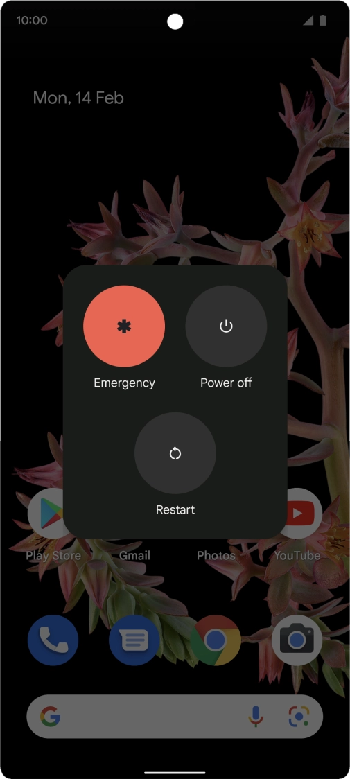 Press Power off. Press Power off.