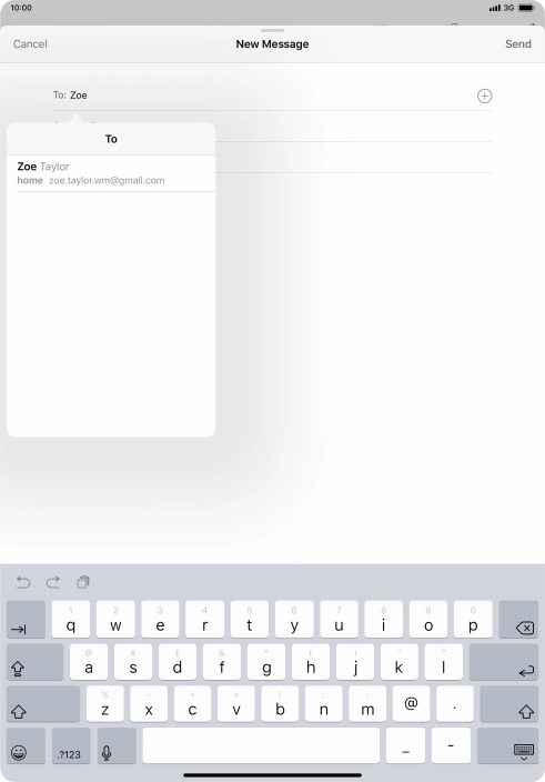 Press the required contact. Press the required contact.